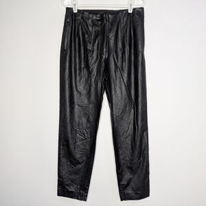 Express Black Faux Leather Dress Pant 8